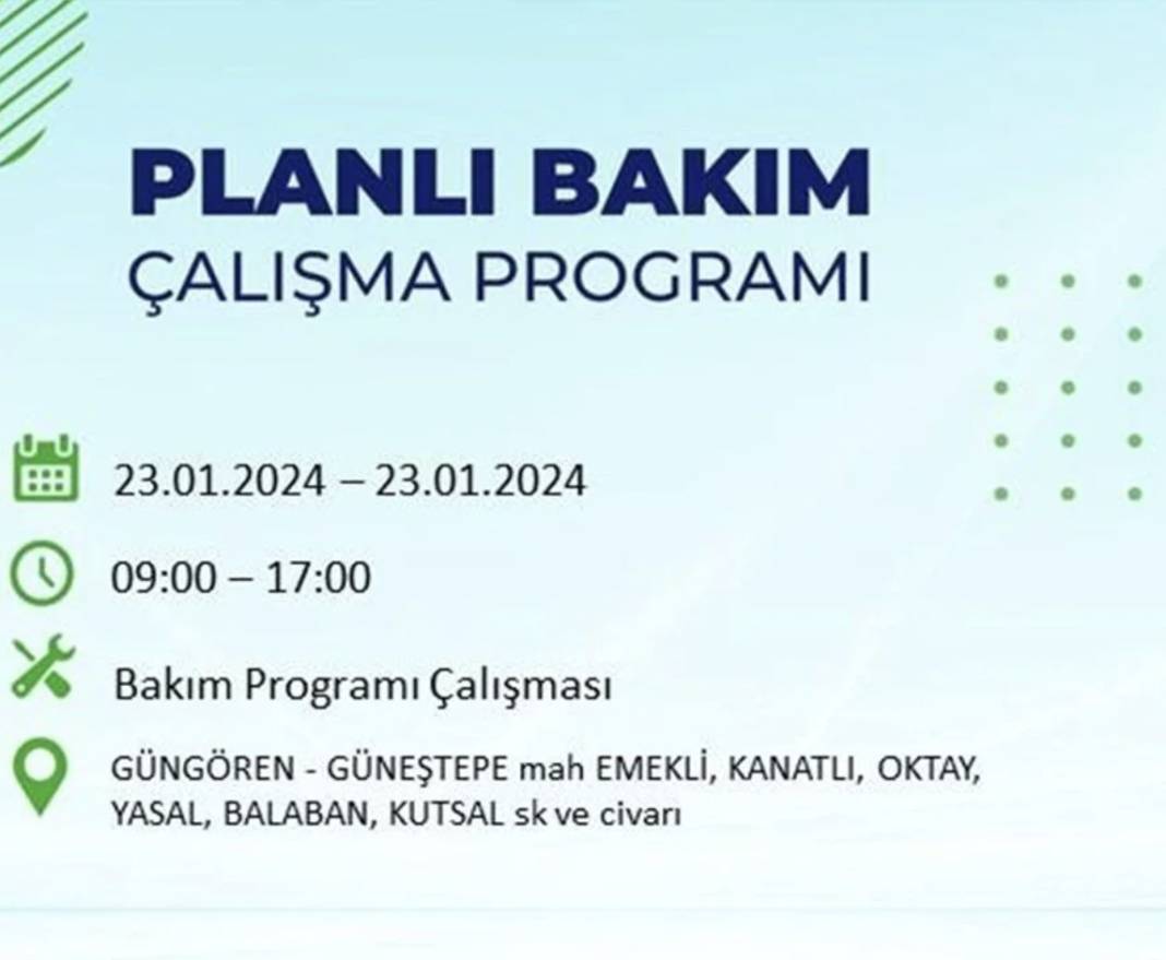 İstanbul karanlığa gömülecek! 22 ilçede saatlerce elektrik gelmeyecek! Hangi ilçelerde elektrik kesintisi var? 42